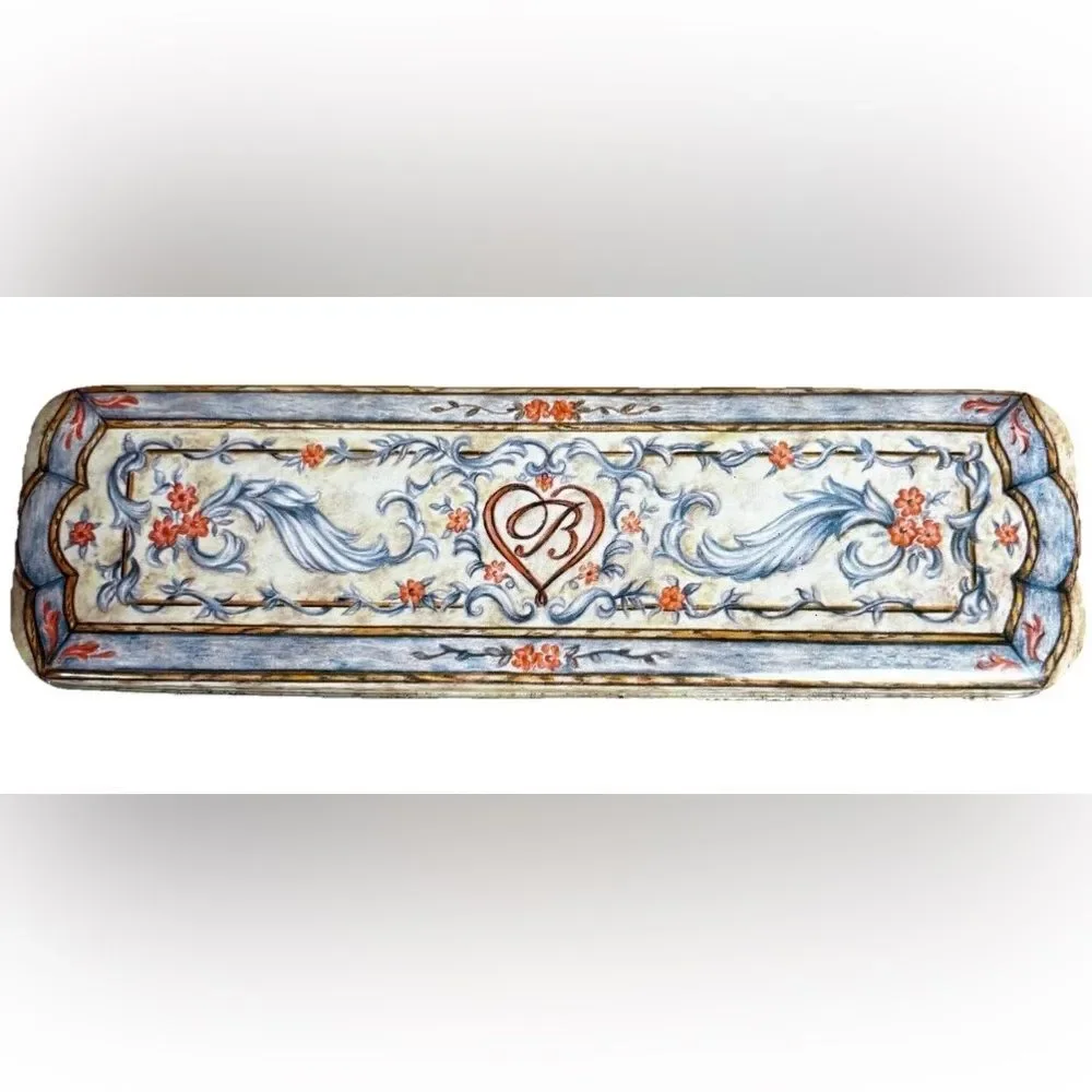 Brighton Jewelry Metal Tim Watch Box Only Classic Floral Style 9.5” x 3”